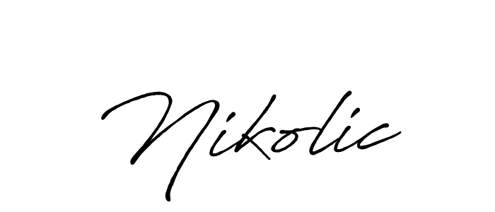The best way (Antro_Vectra_Bolder) to make a short signature is to pick only two or three words in your name. The name Nikolic include a total of six letters. For converting this name. Nikolic signature style 7 images and pictures png