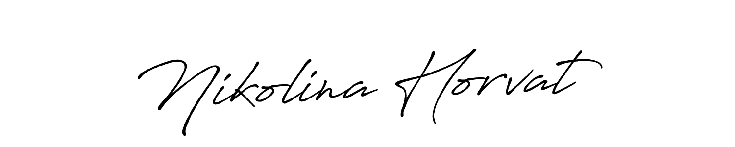 You should practise on your own different ways (Antro_Vectra_Bolder) to write your name (Nikolina Horvat) in signature. don't let someone else do it for you. Nikolina Horvat signature style 7 images and pictures png