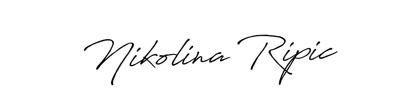 Similarly Antro_Vectra_Bolder is the best handwritten signature design. Signature creator online .You can use it as an online autograph creator for name Nikolina Ripic. Nikolina Ripic signature style 7 images and pictures png