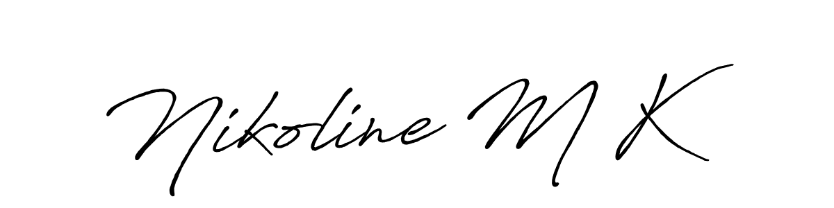 You can use this online signature creator to create a handwritten signature for the name Nikoline M K. This is the best online autograph maker. Nikoline M K signature style 7 images and pictures png