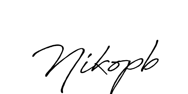 How to make Nikopb name signature. Use Antro_Vectra_Bolder style for creating short signs online. This is the latest handwritten sign. Nikopb signature style 7 images and pictures png