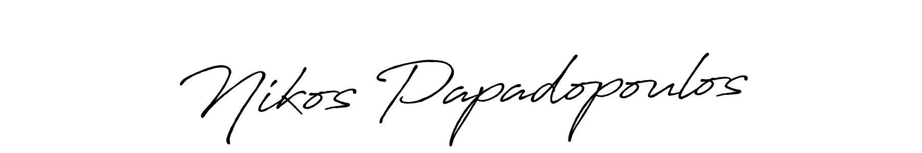 Use a signature maker to create a handwritten signature online. With this signature software, you can design (Antro_Vectra_Bolder) your own signature for name Nikos Papadopoulos. Nikos Papadopoulos signature style 7 images and pictures png