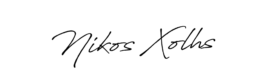 You should practise on your own different ways (Antro_Vectra_Bolder) to write your name (Nikos Xolhs) in signature. don't let someone else do it for you. Nikos Xolhs signature style 7 images and pictures png