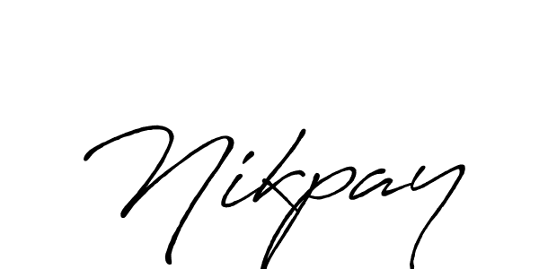 if you are searching for the best signature style for your name Nikpay. so please give up your signature search. here we have designed multiple signature styles  using Antro_Vectra_Bolder. Nikpay signature style 7 images and pictures png