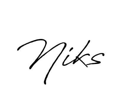 Make a short Niks signature style. Manage your documents anywhere anytime using Antro_Vectra_Bolder. Create and add eSignatures, submit forms, share and send files easily. Niks signature style 7 images and pictures png