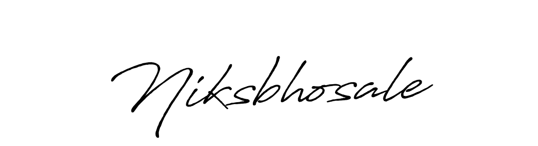 You should practise on your own different ways (Antro_Vectra_Bolder) to write your name (Niksbhosale) in signature. don't let someone else do it for you. Niksbhosale signature style 7 images and pictures png