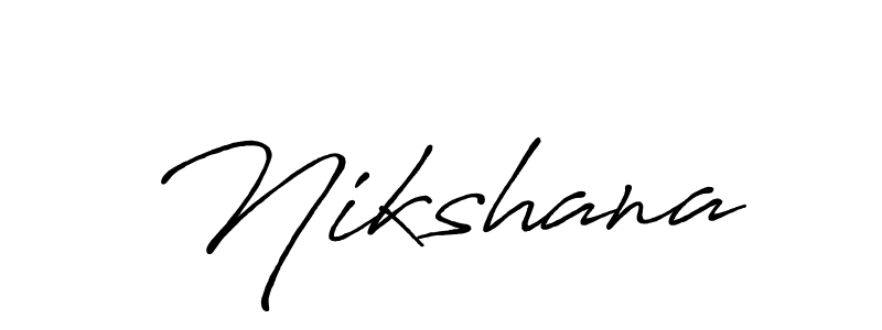 Create a beautiful signature design for name Nikshana. With this signature (Antro_Vectra_Bolder) fonts, you can make a handwritten signature for free. Nikshana signature style 7 images and pictures png