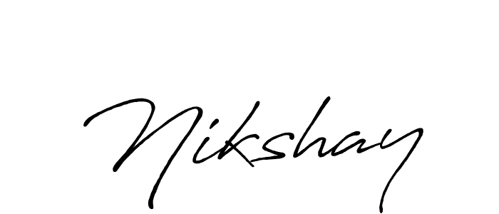 Create a beautiful signature design for name Nikshay. With this signature (Antro_Vectra_Bolder) fonts, you can make a handwritten signature for free. Nikshay signature style 7 images and pictures png