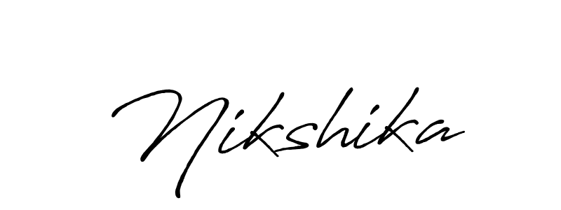 The best way (Antro_Vectra_Bolder) to make a short signature is to pick only two or three words in your name. The name Nikshika include a total of six letters. For converting this name. Nikshika signature style 7 images and pictures png