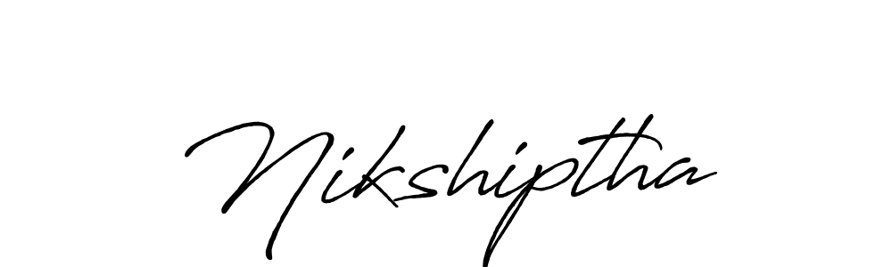 You should practise on your own different ways (Antro_Vectra_Bolder) to write your name (Nikshiptha) in signature. don't let someone else do it for you. Nikshiptha signature style 7 images and pictures png