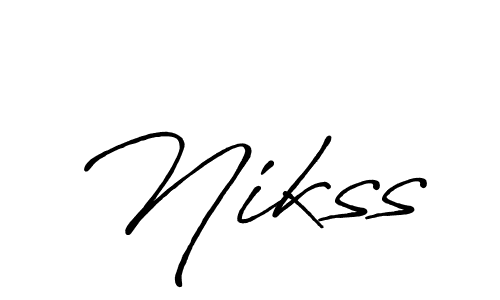 Make a beautiful signature design for name Nikss. Use this online signature maker to create a handwritten signature for free. Nikss signature style 7 images and pictures png