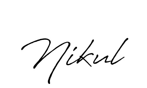 Best and Professional Signature Style for Nikul. Antro_Vectra_Bolder Best Signature Style Collection. Nikul signature style 7 images and pictures png