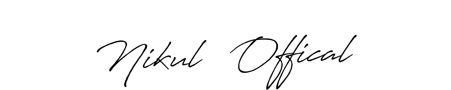 How to make Nikul   Offical signature? Antro_Vectra_Bolder is a professional autograph style. Create handwritten signature for Nikul   Offical name. Nikul   Offical signature style 7 images and pictures png