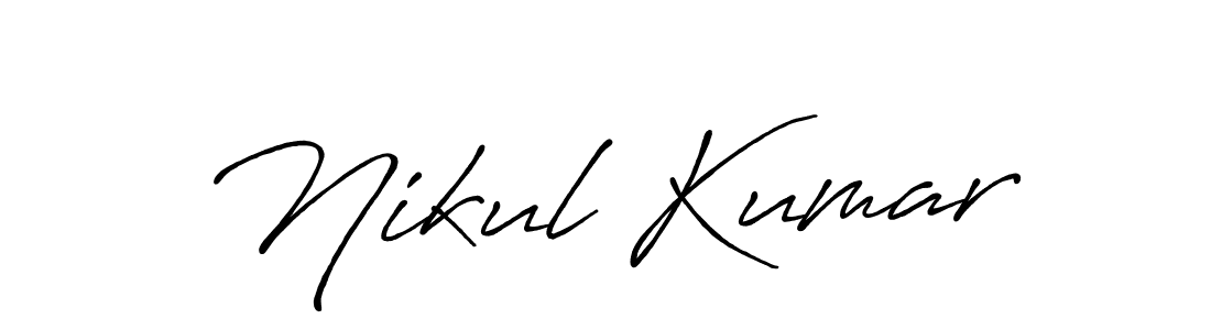 Also You can easily find your signature by using the search form. We will create Nikul Kumar name handwritten signature images for you free of cost using Antro_Vectra_Bolder sign style. Nikul Kumar signature style 7 images and pictures png