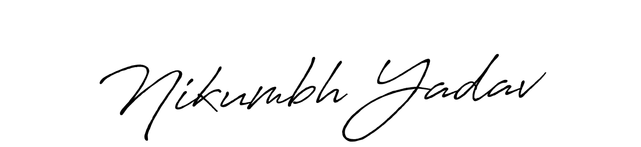 You can use this online signature creator to create a handwritten signature for the name Nikumbh Yadav. This is the best online autograph maker. Nikumbh Yadav signature style 7 images and pictures png