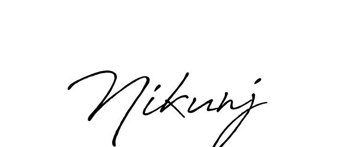 How to make Nikunj  signature? Antro_Vectra_Bolder is a professional autograph style. Create handwritten signature for Nikunj  name. Nikunj  signature style 7 images and pictures png