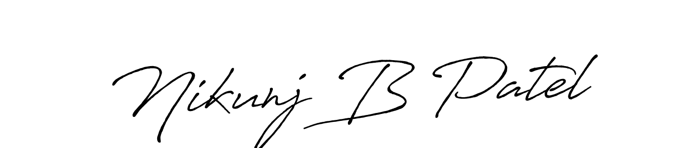 Antro_Vectra_Bolder is a professional signature style that is perfect for those who want to add a touch of class to their signature. It is also a great choice for those who want to make their signature more unique. Get Nikunj B Patel name to fancy signature for free. Nikunj B Patel signature style 7 images and pictures png