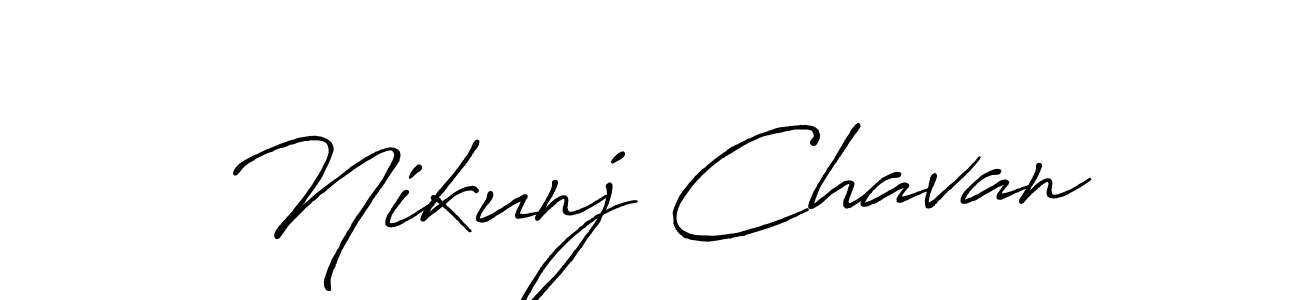 Also we have Nikunj Chavan name is the best signature style. Create professional handwritten signature collection using Antro_Vectra_Bolder autograph style. Nikunj Chavan signature style 7 images and pictures png