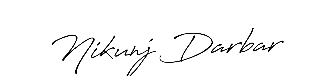 Also You can easily find your signature by using the search form. We will create Nikunj Darbar name handwritten signature images for you free of cost using Antro_Vectra_Bolder sign style. Nikunj Darbar signature style 7 images and pictures png