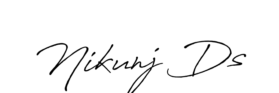 You should practise on your own different ways (Antro_Vectra_Bolder) to write your name (Nikunj Ds) in signature. don't let someone else do it for you. Nikunj Ds signature style 7 images and pictures png