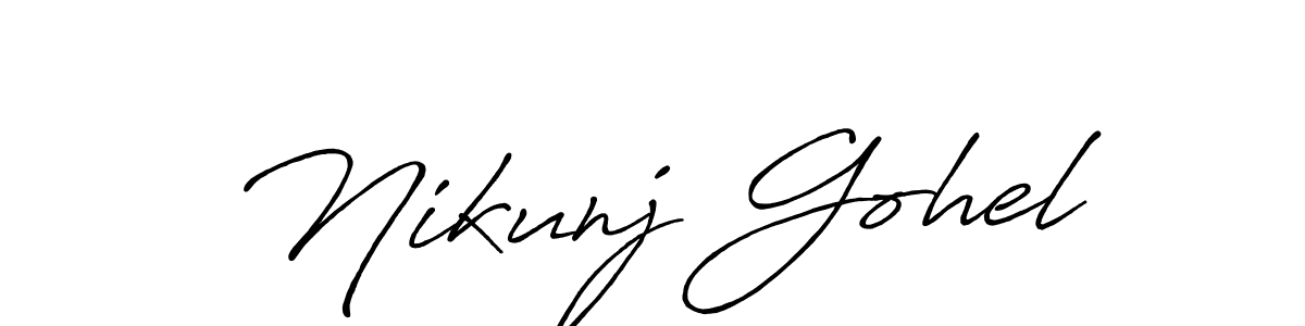 Make a beautiful signature design for name Nikunj Gohel. Use this online signature maker to create a handwritten signature for free. Nikunj Gohel signature style 7 images and pictures png