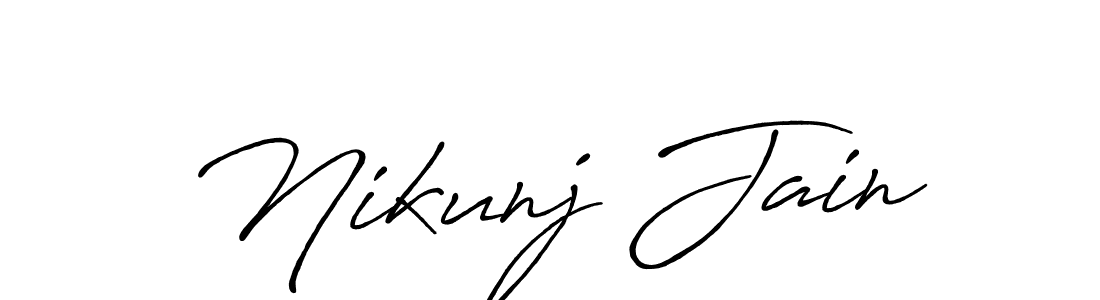 Also You can easily find your signature by using the search form. We will create Nikunj Jain name handwritten signature images for you free of cost using Antro_Vectra_Bolder sign style. Nikunj Jain signature style 7 images and pictures png