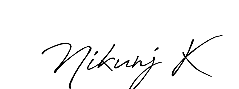 Best and Professional Signature Style for Nikunj K. Antro_Vectra_Bolder Best Signature Style Collection. Nikunj K signature style 7 images and pictures png