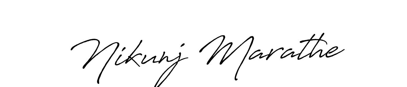 Create a beautiful signature design for name Nikunj Marathe. With this signature (Antro_Vectra_Bolder) fonts, you can make a handwritten signature for free. Nikunj Marathe signature style 7 images and pictures png