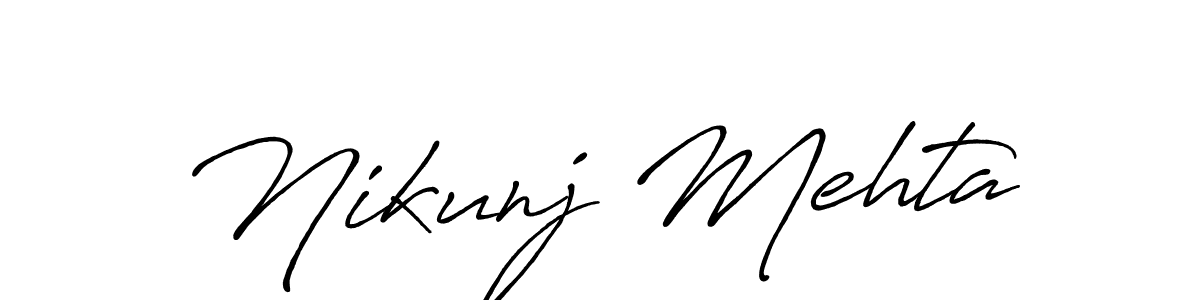 Also we have Nikunj Mehta name is the best signature style. Create professional handwritten signature collection using Antro_Vectra_Bolder autograph style. Nikunj Mehta signature style 7 images and pictures png