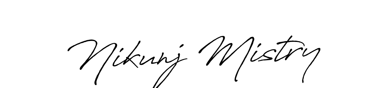 if you are searching for the best signature style for your name Nikunj Mistry. so please give up your signature search. here we have designed multiple signature styles  using Antro_Vectra_Bolder. Nikunj Mistry signature style 7 images and pictures png