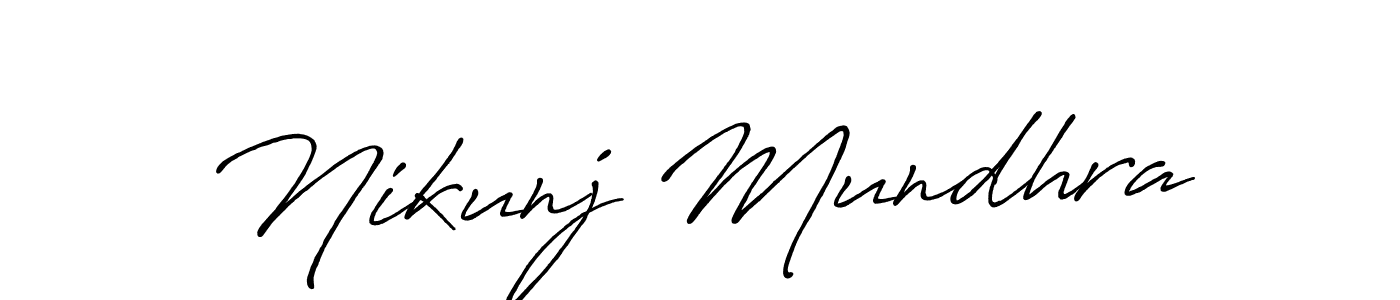 Nikunj Mundhra stylish signature style. Best Handwritten Sign (Antro_Vectra_Bolder) for my name. Handwritten Signature Collection Ideas for my name Nikunj Mundhra. Nikunj Mundhra signature style 7 images and pictures png