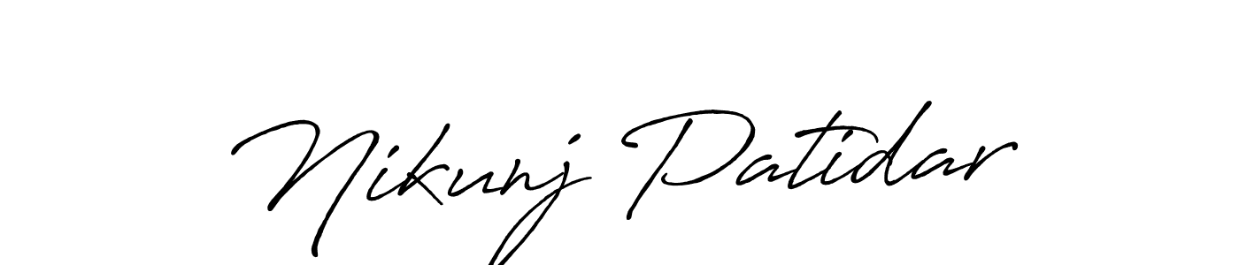 It looks lik you need a new signature style for name Nikunj Patidar. Design unique handwritten (Antro_Vectra_Bolder) signature with our free signature maker in just a few clicks. Nikunj Patidar signature style 7 images and pictures png