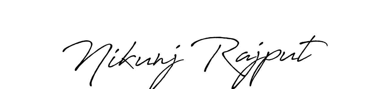 How to make Nikunj Rajput signature? Antro_Vectra_Bolder is a professional autograph style. Create handwritten signature for Nikunj Rajput name. Nikunj Rajput signature style 7 images and pictures png