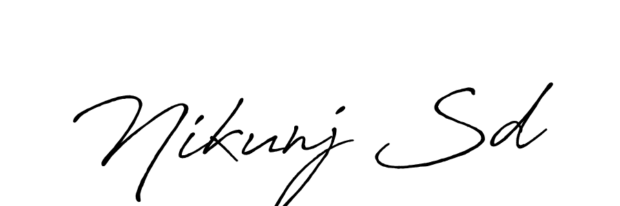 Design your own signature with our free online signature maker. With this signature software, you can create a handwritten (Antro_Vectra_Bolder) signature for name Nikunj Sd. Nikunj Sd signature style 7 images and pictures png