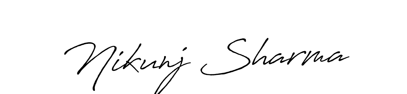 Antro_Vectra_Bolder is a professional signature style that is perfect for those who want to add a touch of class to their signature. It is also a great choice for those who want to make their signature more unique. Get Nikunj Sharma name to fancy signature for free. Nikunj Sharma signature style 7 images and pictures png