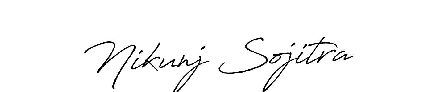 Use a signature maker to create a handwritten signature online. With this signature software, you can design (Antro_Vectra_Bolder) your own signature for name Nikunj Sojitra. Nikunj Sojitra signature style 7 images and pictures png