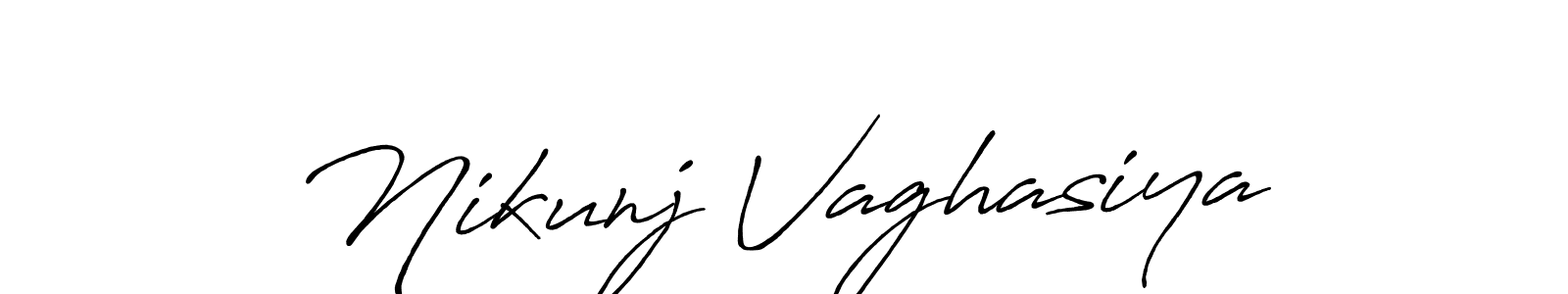 This is the best signature style for the Nikunj Vaghasiya name. Also you like these signature font (Antro_Vectra_Bolder). Mix name signature. Nikunj Vaghasiya signature style 7 images and pictures png