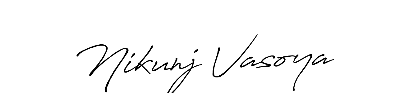 if you are searching for the best signature style for your name Nikunj Vasoya. so please give up your signature search. here we have designed multiple signature styles  using Antro_Vectra_Bolder. Nikunj Vasoya signature style 7 images and pictures png