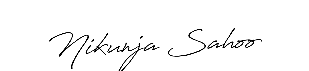 Create a beautiful signature design for name Nikunja Sahoo. With this signature (Antro_Vectra_Bolder) fonts, you can make a handwritten signature for free. Nikunja Sahoo signature style 7 images and pictures png