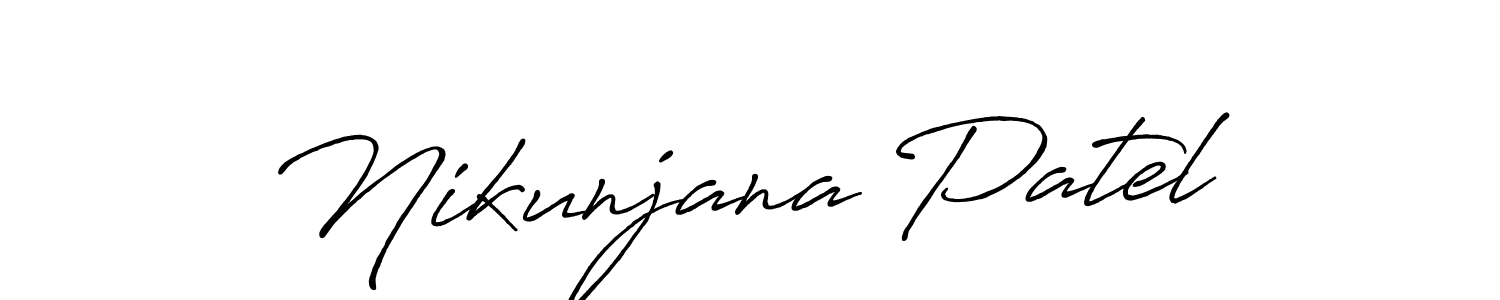 Create a beautiful signature design for name Nikunjana Patel. With this signature (Antro_Vectra_Bolder) fonts, you can make a handwritten signature for free. Nikunjana Patel signature style 7 images and pictures png