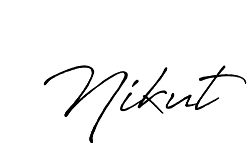Design your own signature with our free online signature maker. With this signature software, you can create a handwritten (Antro_Vectra_Bolder) signature for name Nikut. Nikut signature style 7 images and pictures png