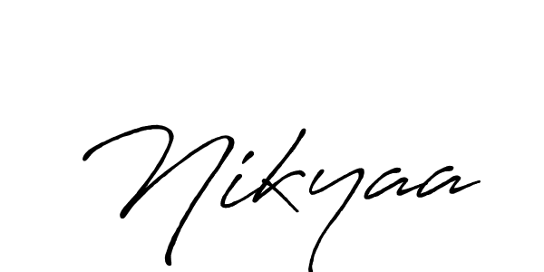 Use a signature maker to create a handwritten signature online. With this signature software, you can design (Antro_Vectra_Bolder) your own signature for name Nikyaa. Nikyaa signature style 7 images and pictures png