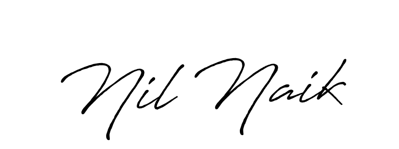 Design your own signature with our free online signature maker. With this signature software, you can create a handwritten (Antro_Vectra_Bolder) signature for name Nil Naik. Nil Naik signature style 7 images and pictures png