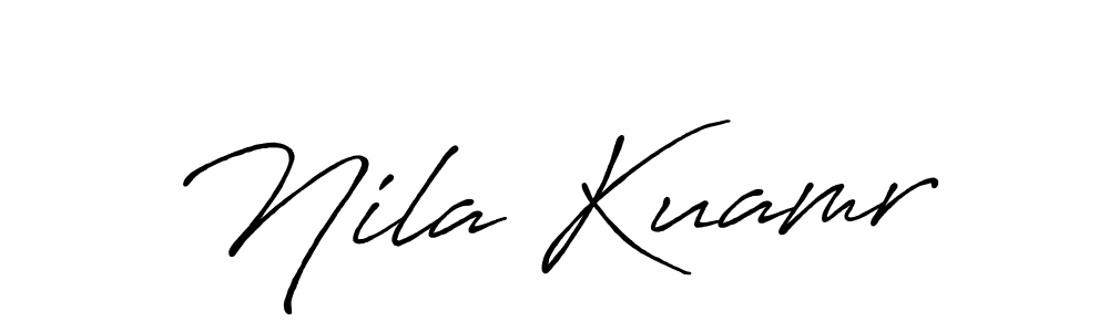 You can use this online signature creator to create a handwritten signature for the name Nila Kuamr. This is the best online autograph maker. Nila Kuamr signature style 7 images and pictures png