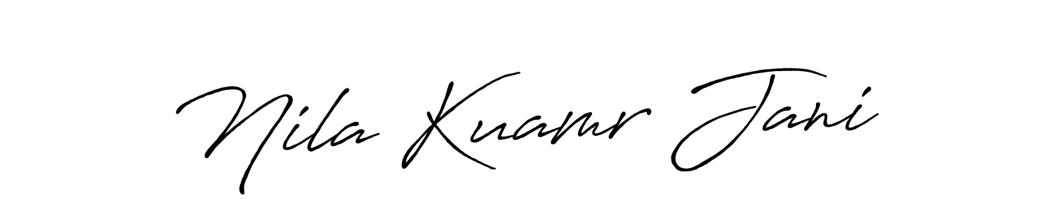 Use a signature maker to create a handwritten signature online. With this signature software, you can design (Antro_Vectra_Bolder) your own signature for name Nila Kuamr Jani. Nila Kuamr Jani signature style 7 images and pictures png