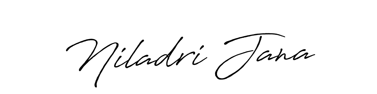 How to make Niladri Jana signature? Antro_Vectra_Bolder is a professional autograph style. Create handwritten signature for Niladri Jana name. Niladri Jana signature style 7 images and pictures png