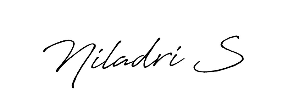 Similarly Antro_Vectra_Bolder is the best handwritten signature design. Signature creator online .You can use it as an online autograph creator for name Niladri S. Niladri S signature style 7 images and pictures png