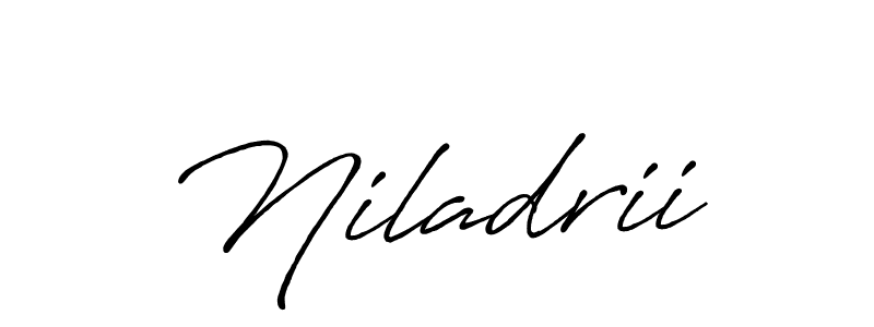 How to make Niladrii signature? Antro_Vectra_Bolder is a professional autograph style. Create handwritten signature for Niladrii name. Niladrii signature style 7 images and pictures png