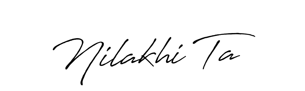 Antro_Vectra_Bolder is a professional signature style that is perfect for those who want to add a touch of class to their signature. It is also a great choice for those who want to make their signature more unique. Get Nilakhi Ta name to fancy signature for free. Nilakhi Ta signature style 7 images and pictures png