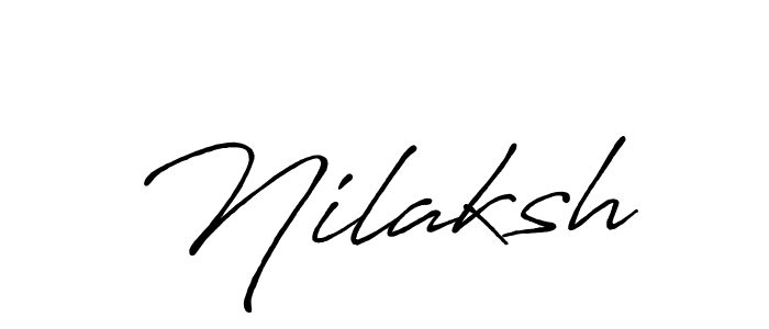 Antro_Vectra_Bolder is a professional signature style that is perfect for those who want to add a touch of class to their signature. It is also a great choice for those who want to make their signature more unique. Get Nilaksh name to fancy signature for free. Nilaksh signature style 7 images and pictures png